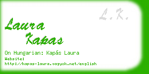 laura kapas business card