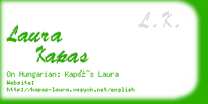 laura kapas business card